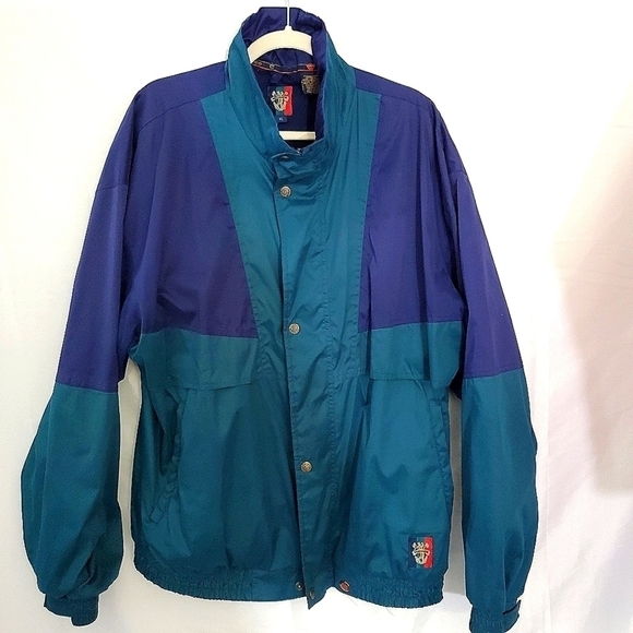 Color-blocked Windbreaker Men's Size XL Retro Performance Jacket Hiking Sporty - Picture 1 of 14